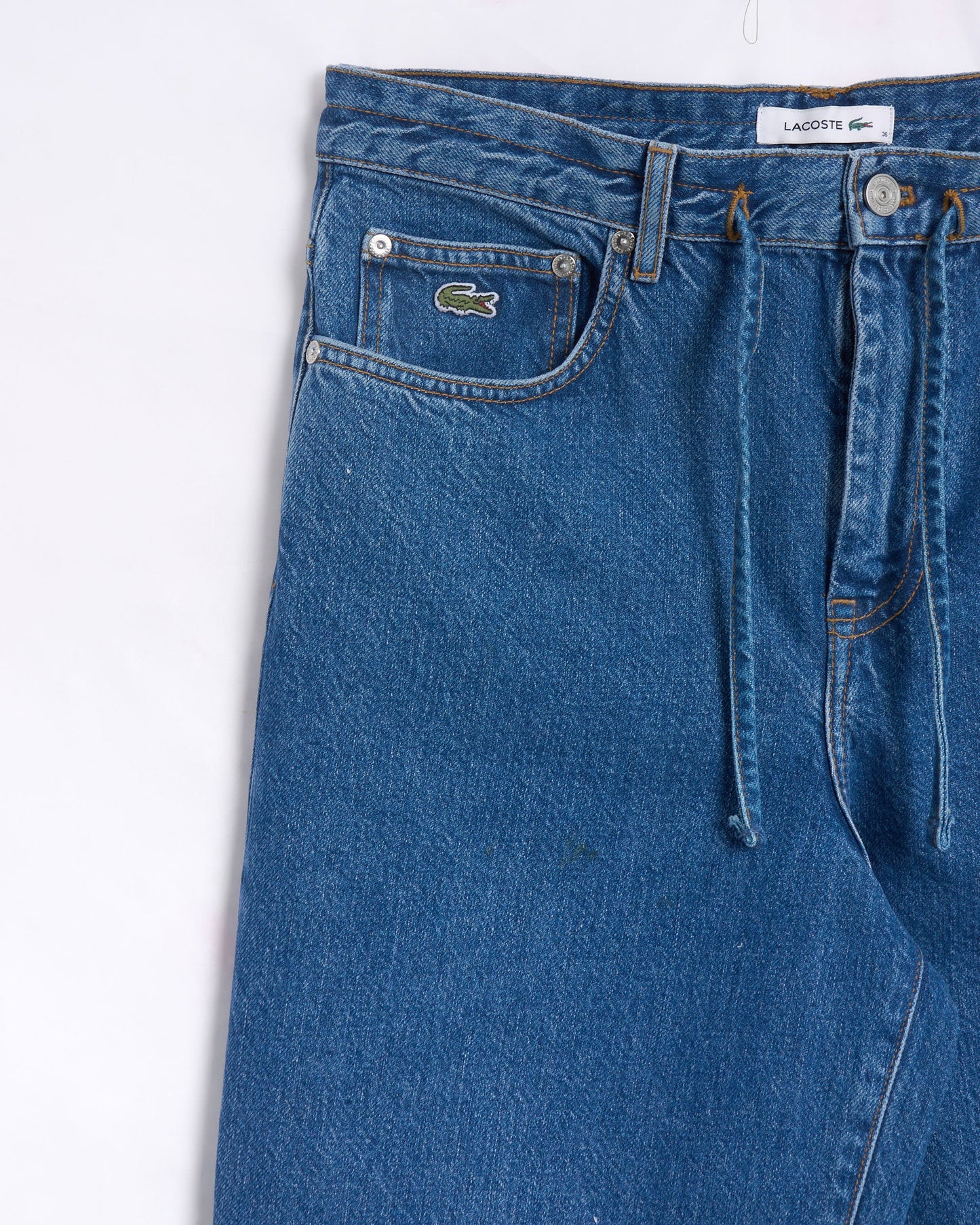 Pantalones vaqueros Relaxed Lacoste Wide Fit Denim Pants para mujer