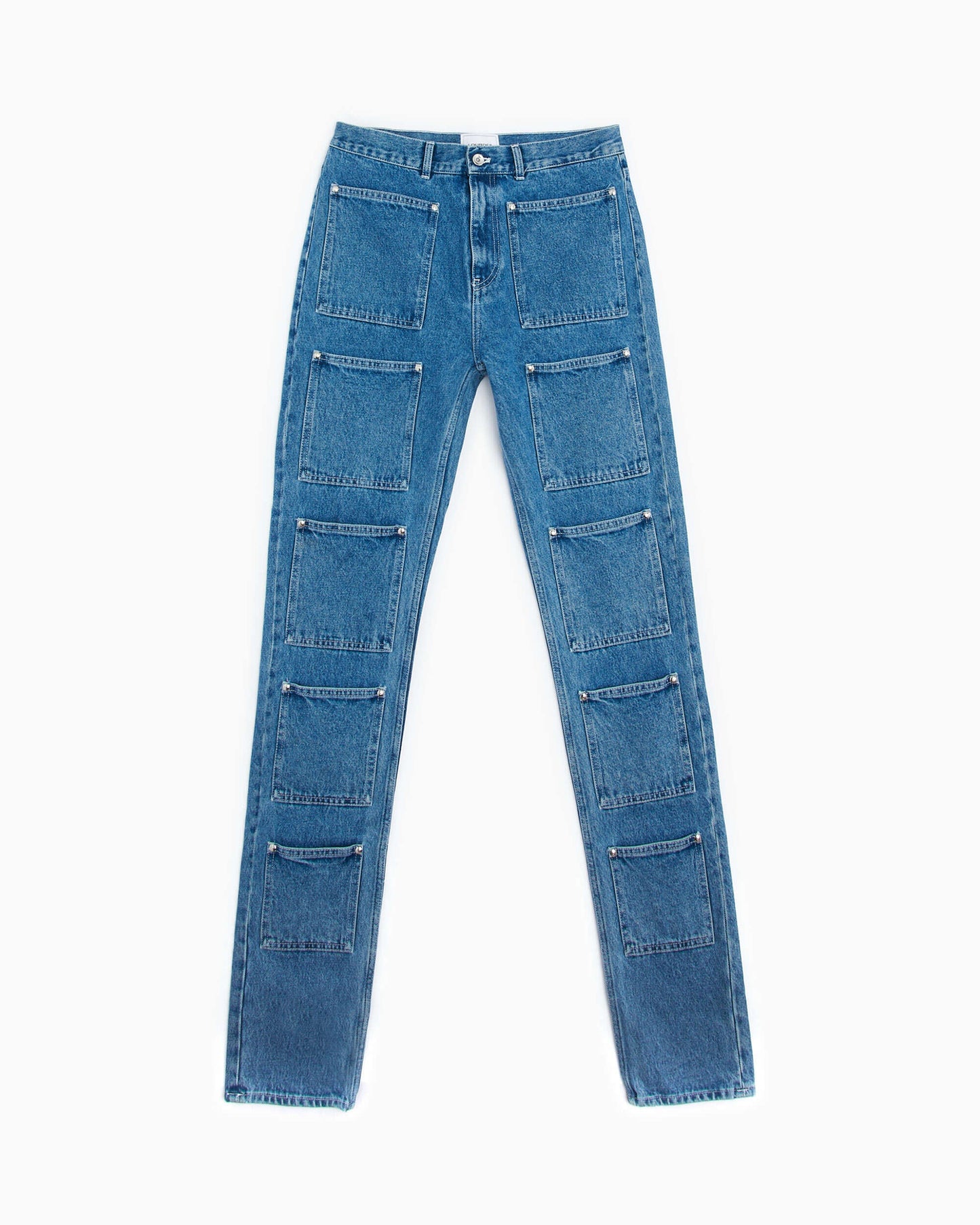 Pantalones vaqueros Lourdes New York Lourdes 20 Pocket Unisex Denim Pants Unisex
