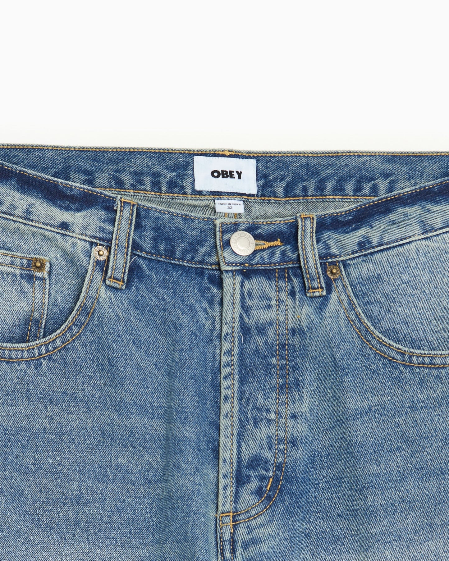 Pantalones vaqueros Straight OBEY Clothing Boxcar para hombre