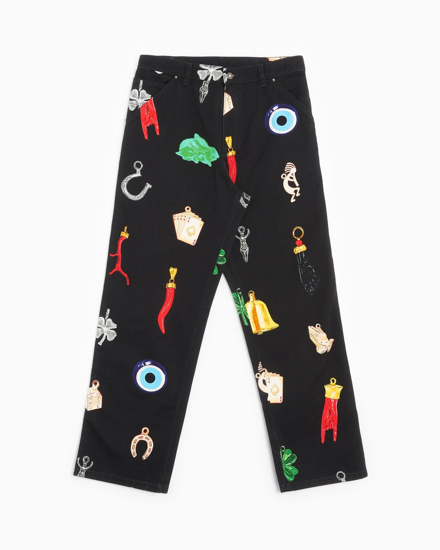 Pantalones vaqueros Sky High Farm Workwear Charm Unisex Print Woven Denim Pants Unisex
