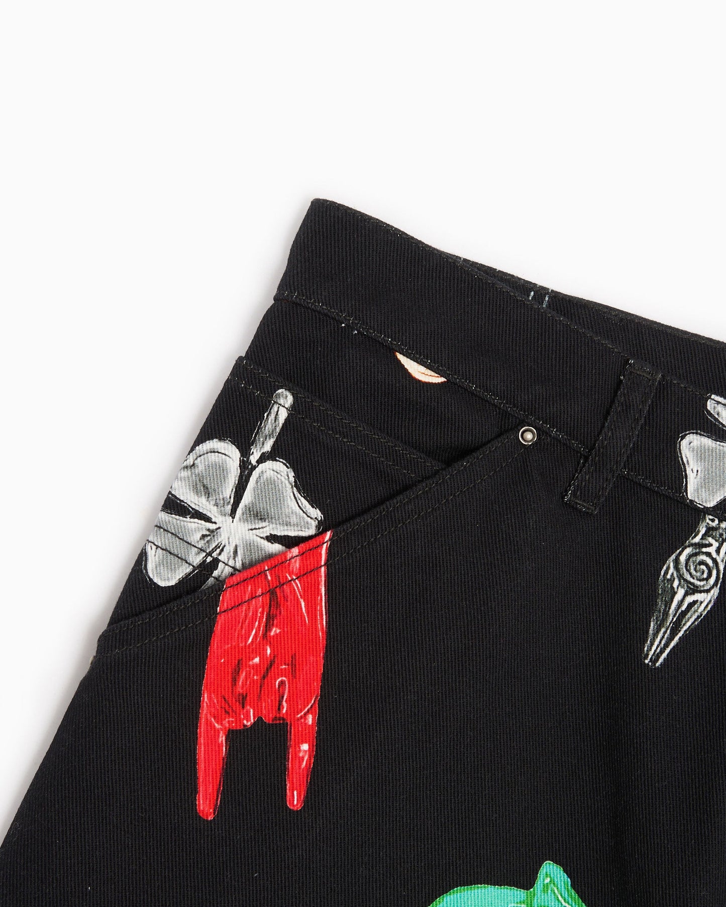 Pantalones vaqueros Sky High Farm Workwear Charm Unisex Print Woven Denim Pants Unisex