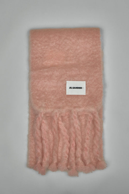 Logo Patch Fringe-detailed Scarf