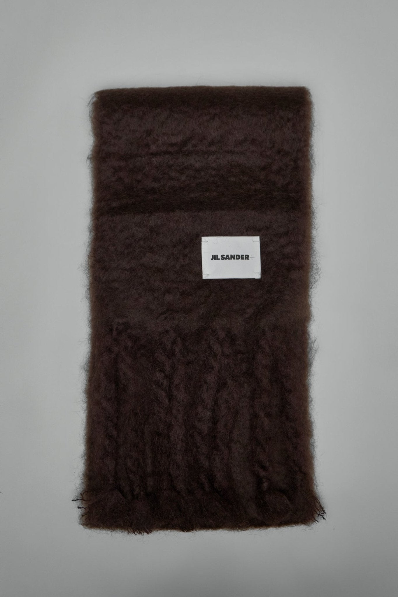 Logo Patch Fringe-Detailed Scarf