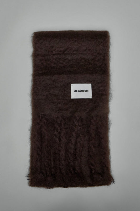 Logo Patch Fringe-Detailed Scarf
