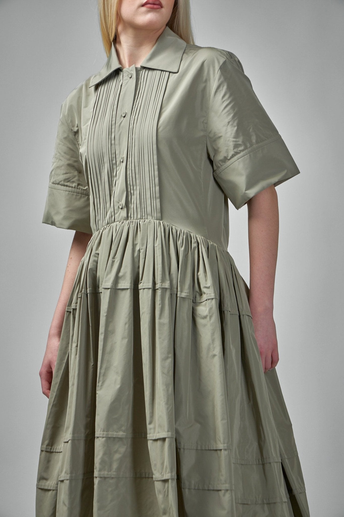 Pleated Shirt Dress