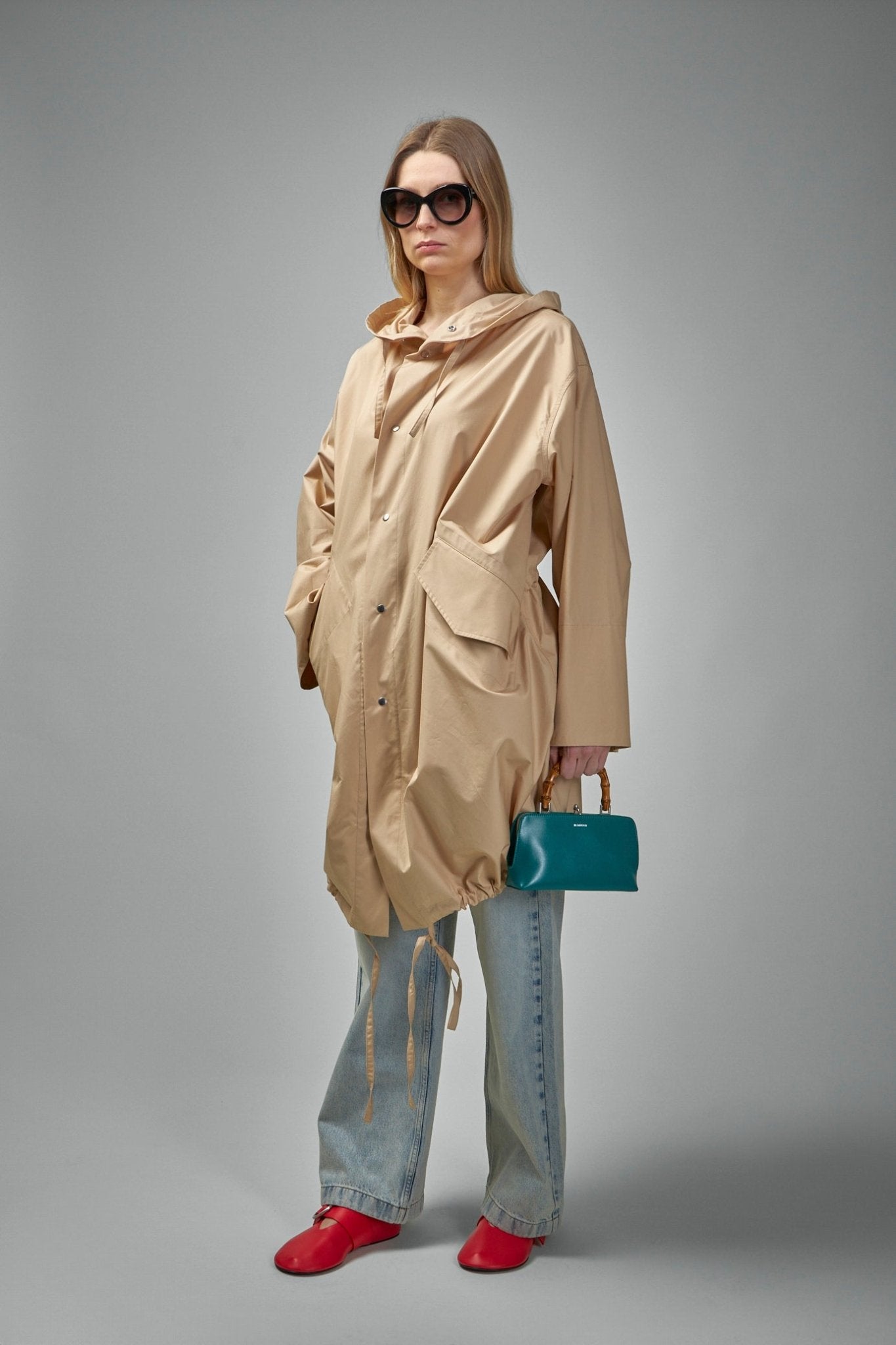 Cotton Hooded Trench Coat