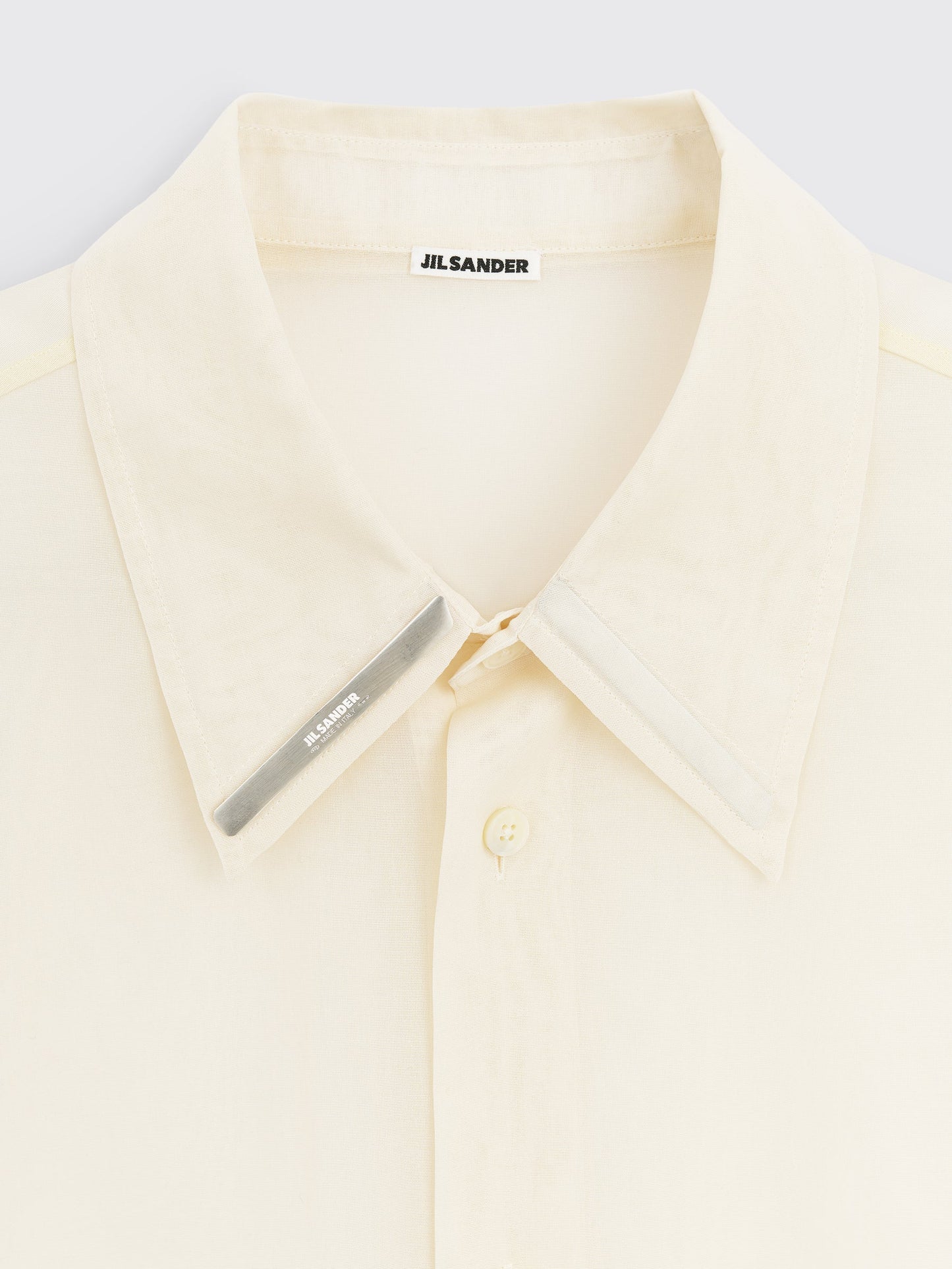 Jil Sander Relaxed Sheer Cotton Shirt Natural