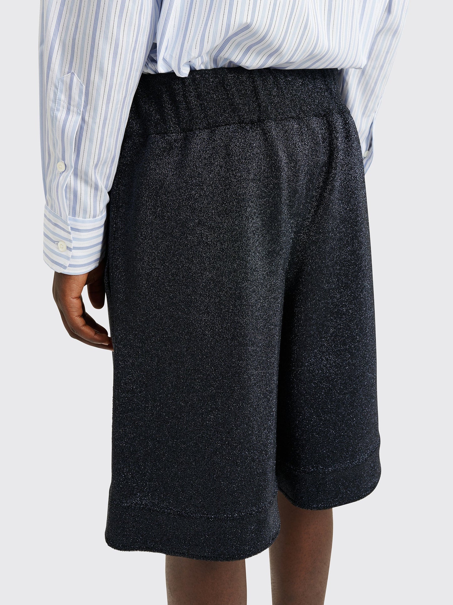 Jil Sander Metallic Shorts Night Blue