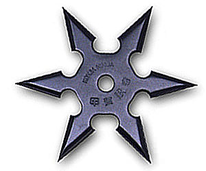 6 Point Throwing Star - Black - TOPHATTER'S ARMORY DEALS