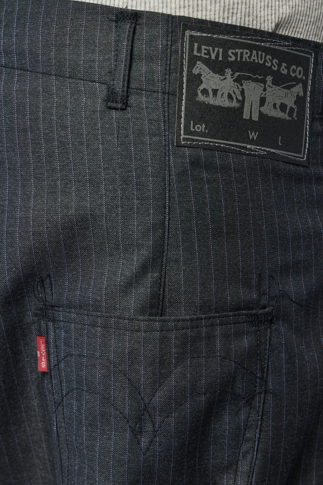 Wide-Leg Pinstripe Pants