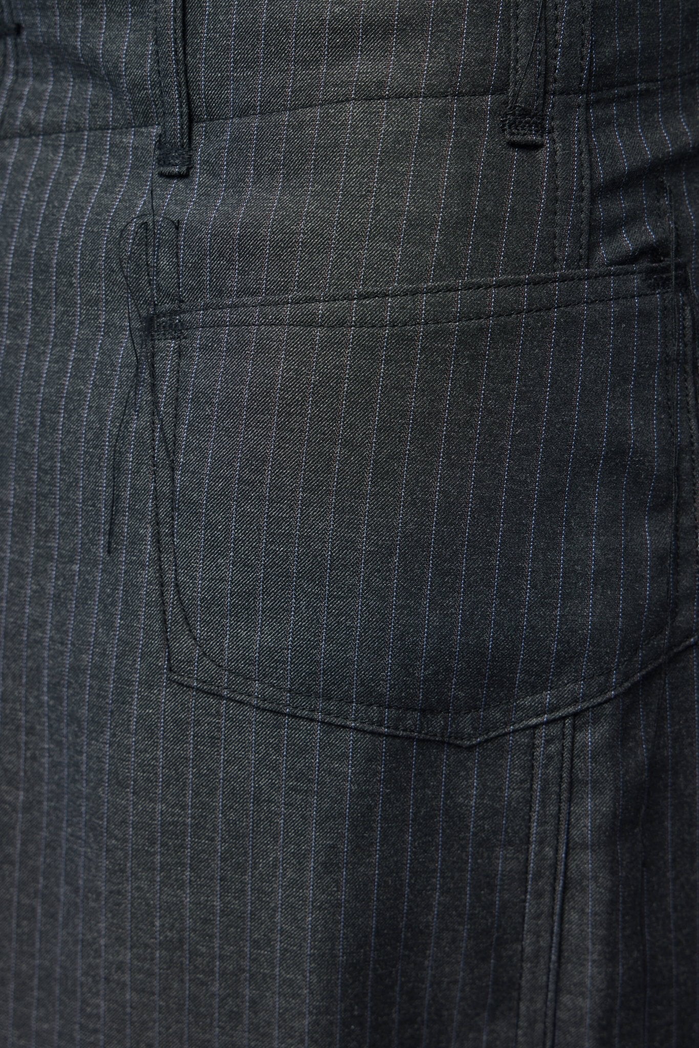 Wide-Leg Pinstripe Pants