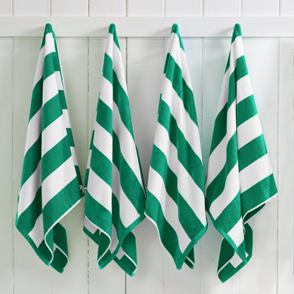 Cotton Velour Cabana Stripe Beach Towel - Novia Collection
