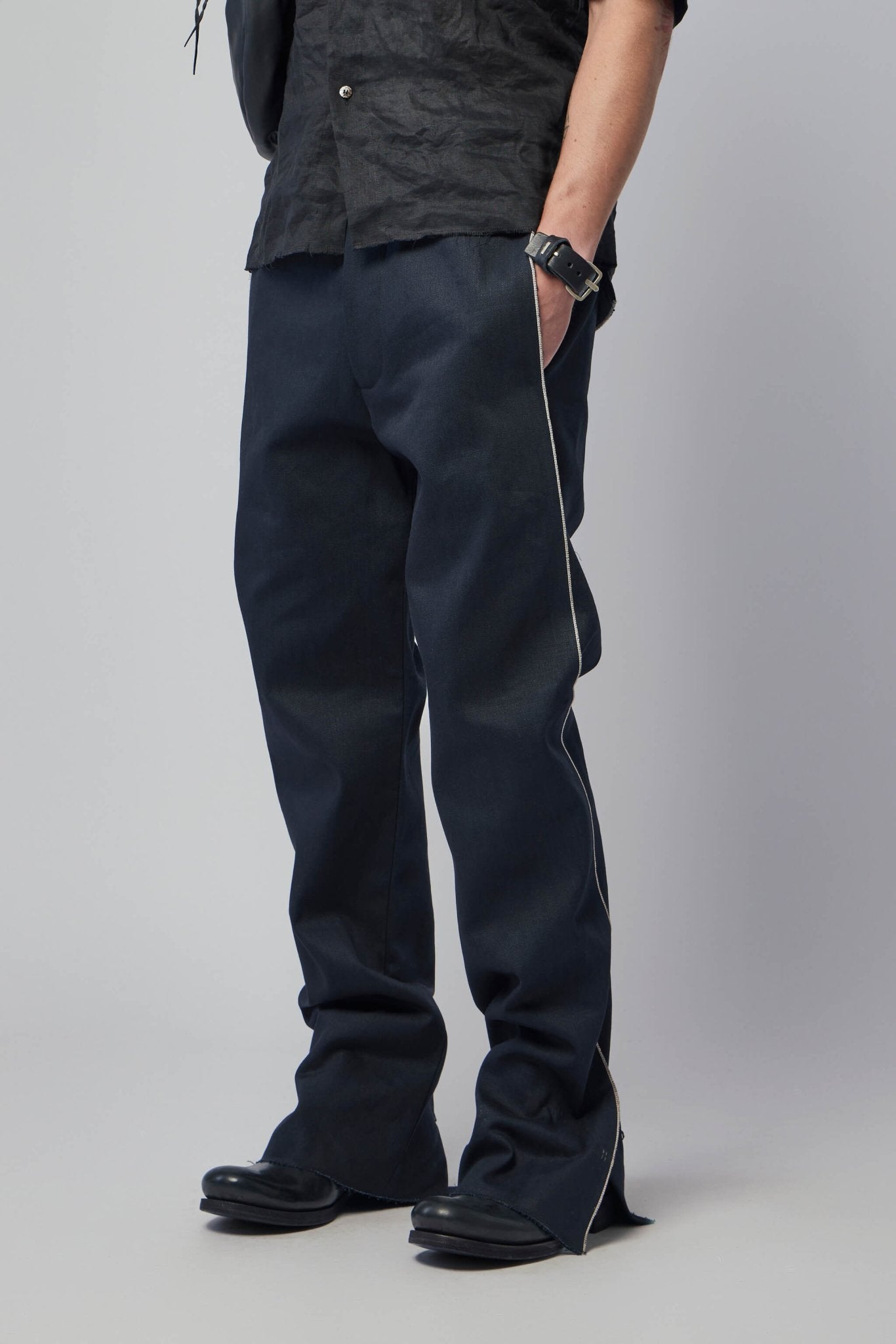 Men's Purgatory Selvedge-line Trousers With 925 Silver Hook Closer