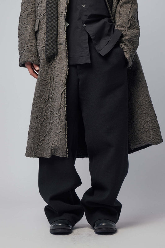 Unisex Adjustable Back Pleats Wide Fit Trousers