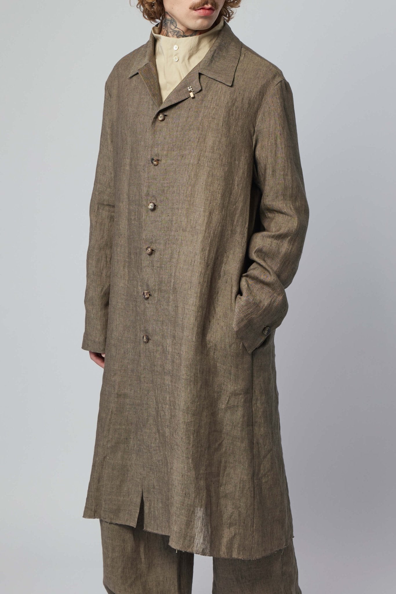 Unisex Dust Long Shirt With 925 Silver Hook Closer