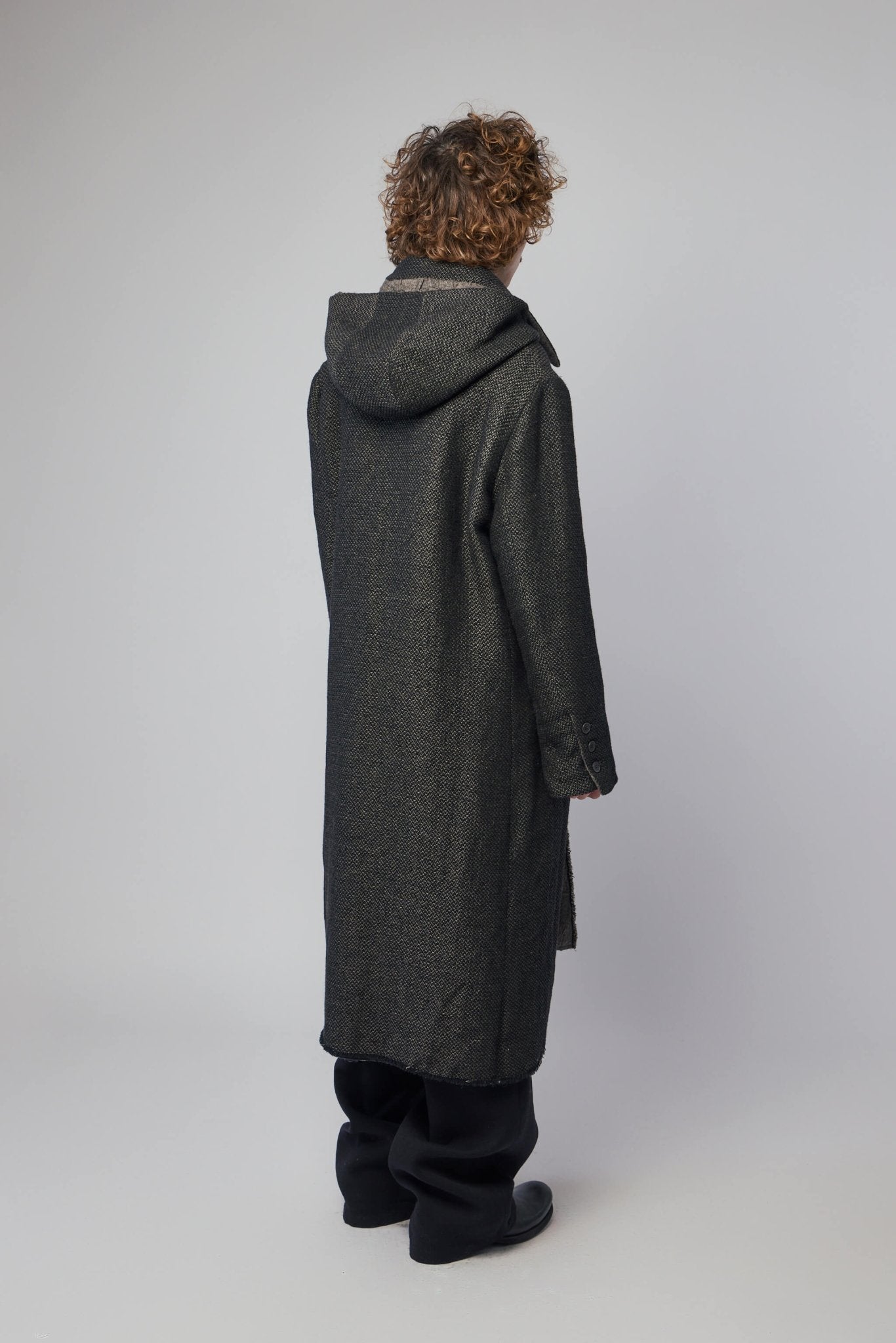 Unisex Oversize Detachable Hood Reversible Coat