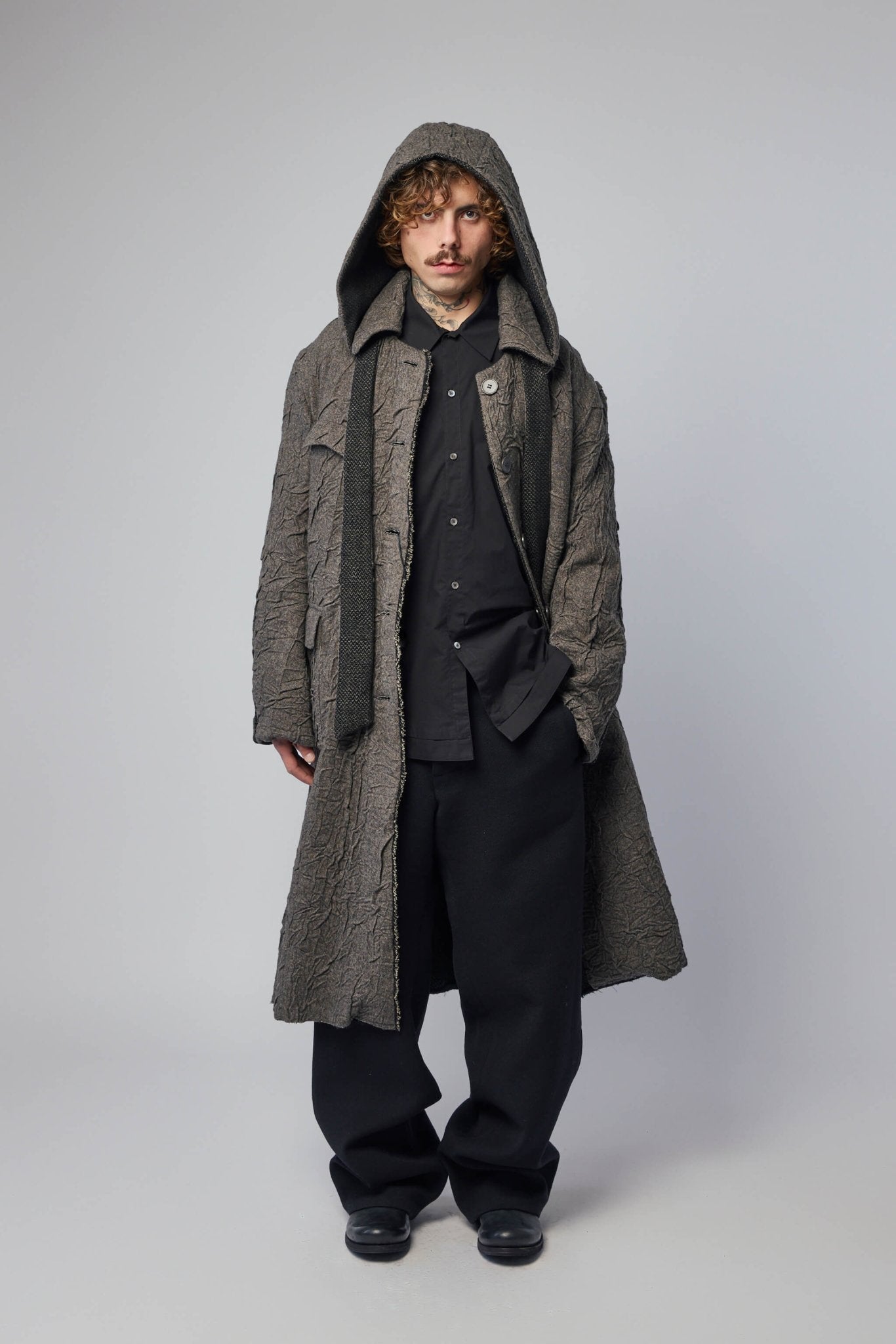 Unisex Oversize Detachable Hood Reversible Coat