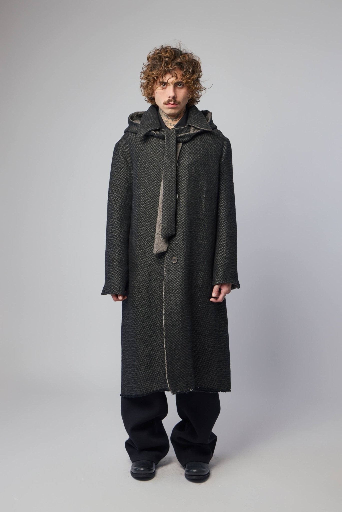 Unisex Oversize Detachable Hood Reversible Coat