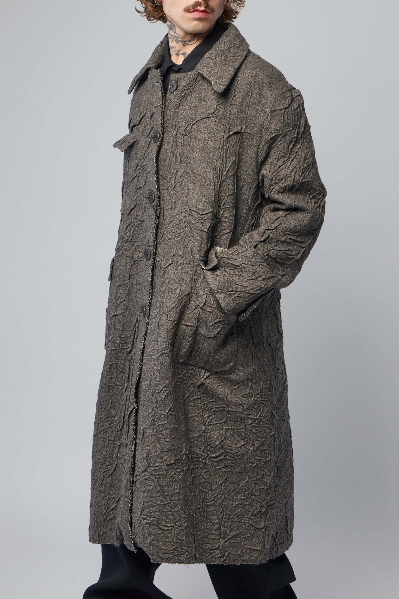 Unisex Oversize Detachable Hood Reversible Coat