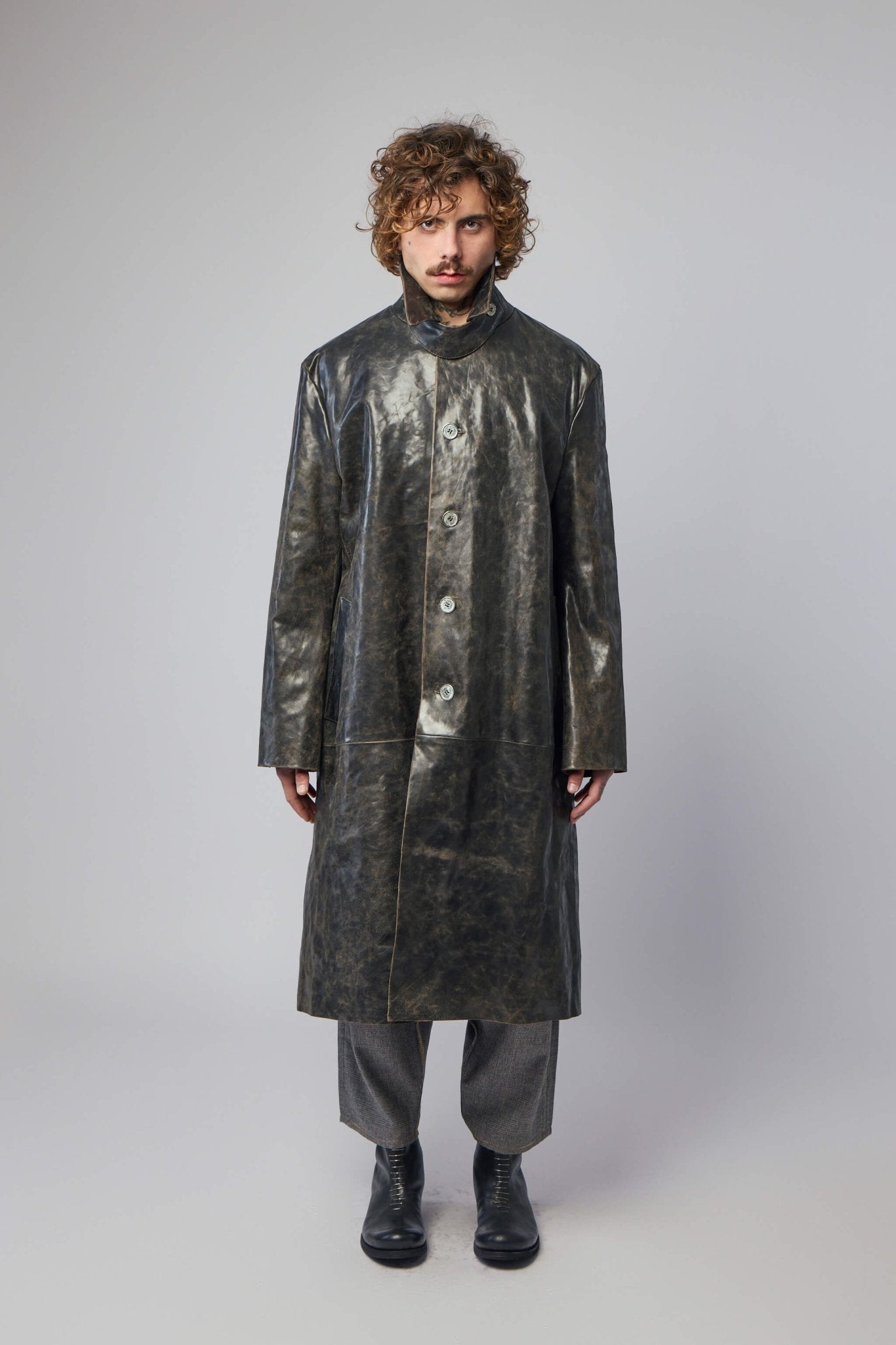 Unisex Oversize Leather Coat
