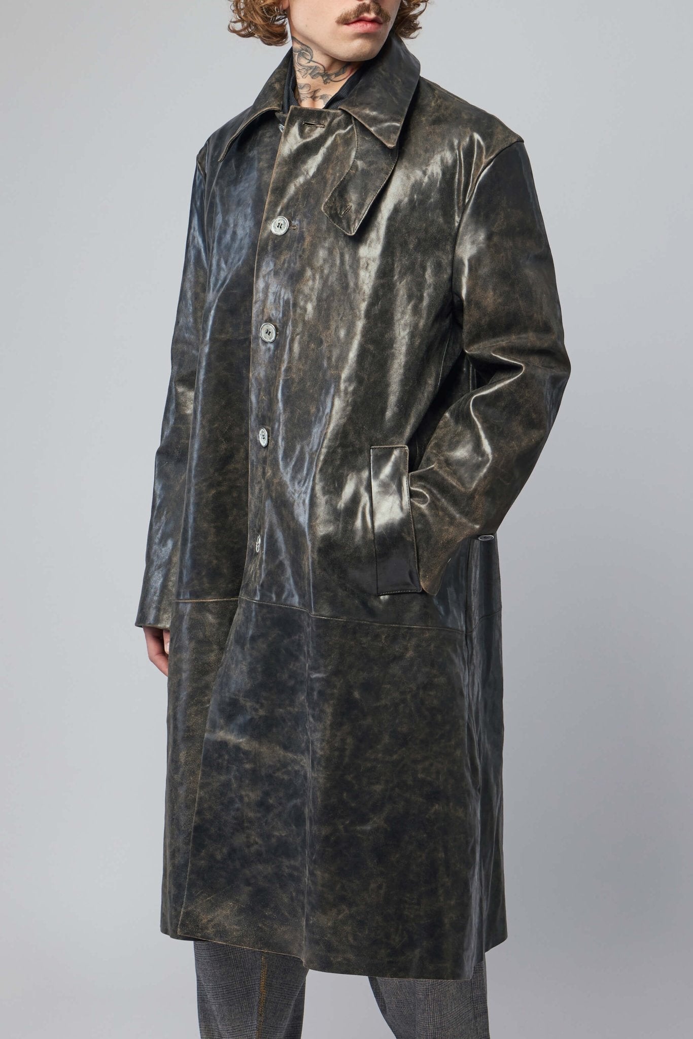 Unisex Oversize Leather Coat