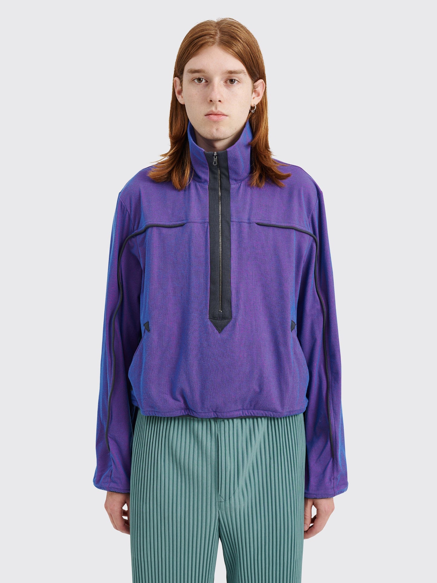 Kiko Kostadinov Agathon Pullover Top Jersey Phlox / Dim Grey