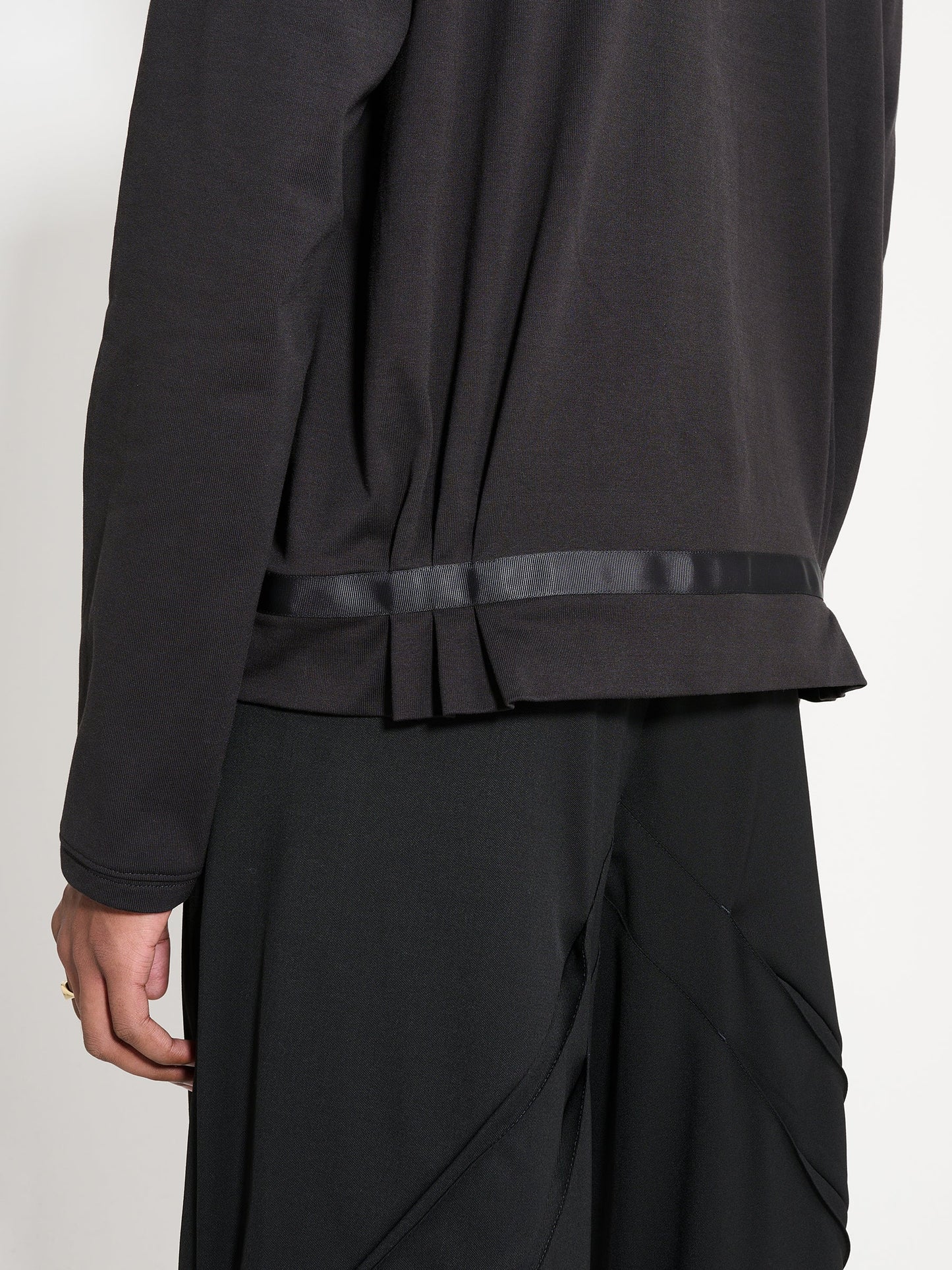 Kiko Kostadinov Wrapped Collar Jersey Jet Black