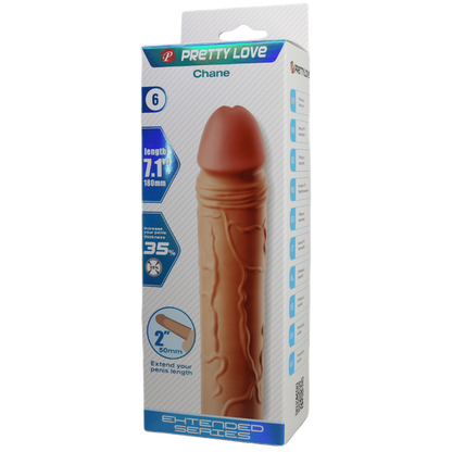 Chane 7.1 Inch Penis Extender Sleeve – Ultra Realistic Textured Sleeve