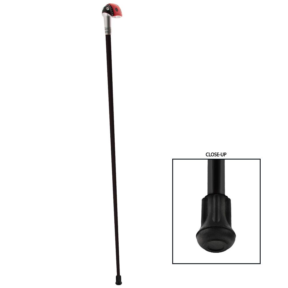 Lady Bug Lola Signature - 2 Shaft Deluxe Kit -  Carbon Fiber Walking Cane in Black, & Your Choice