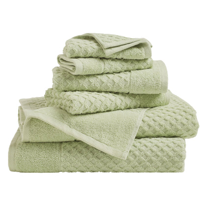 Cotton Diamond Waffle Weave Bath Towel Set - Grayson Collection