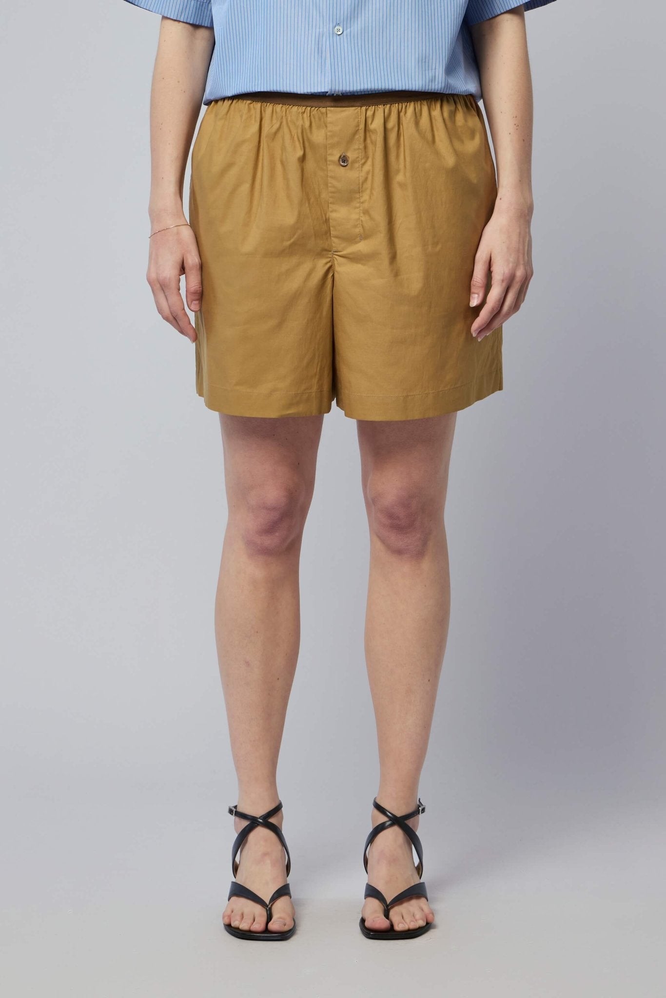Short Boxer En Coton Et Soie Lavé