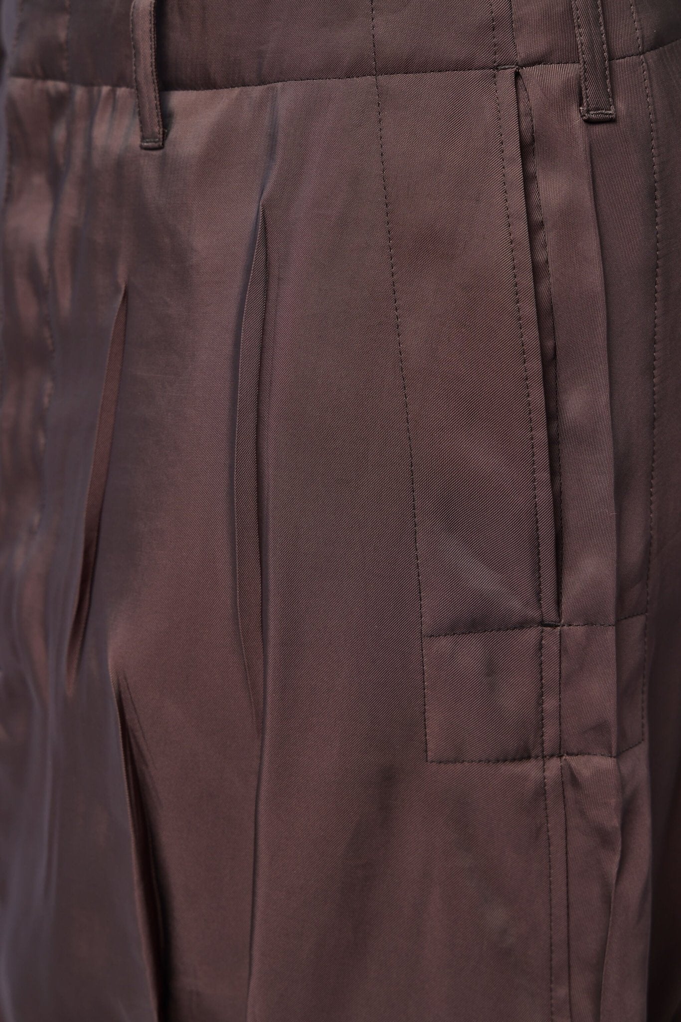 Creased Dropped Crotch Bermudas