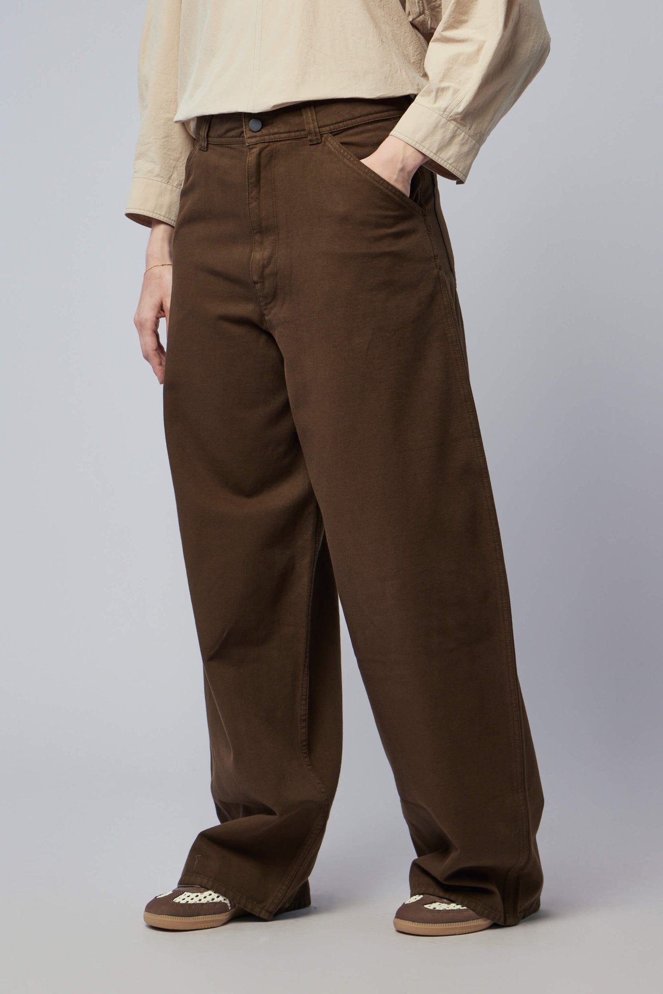 Large Pants in Dyed Broken Twill