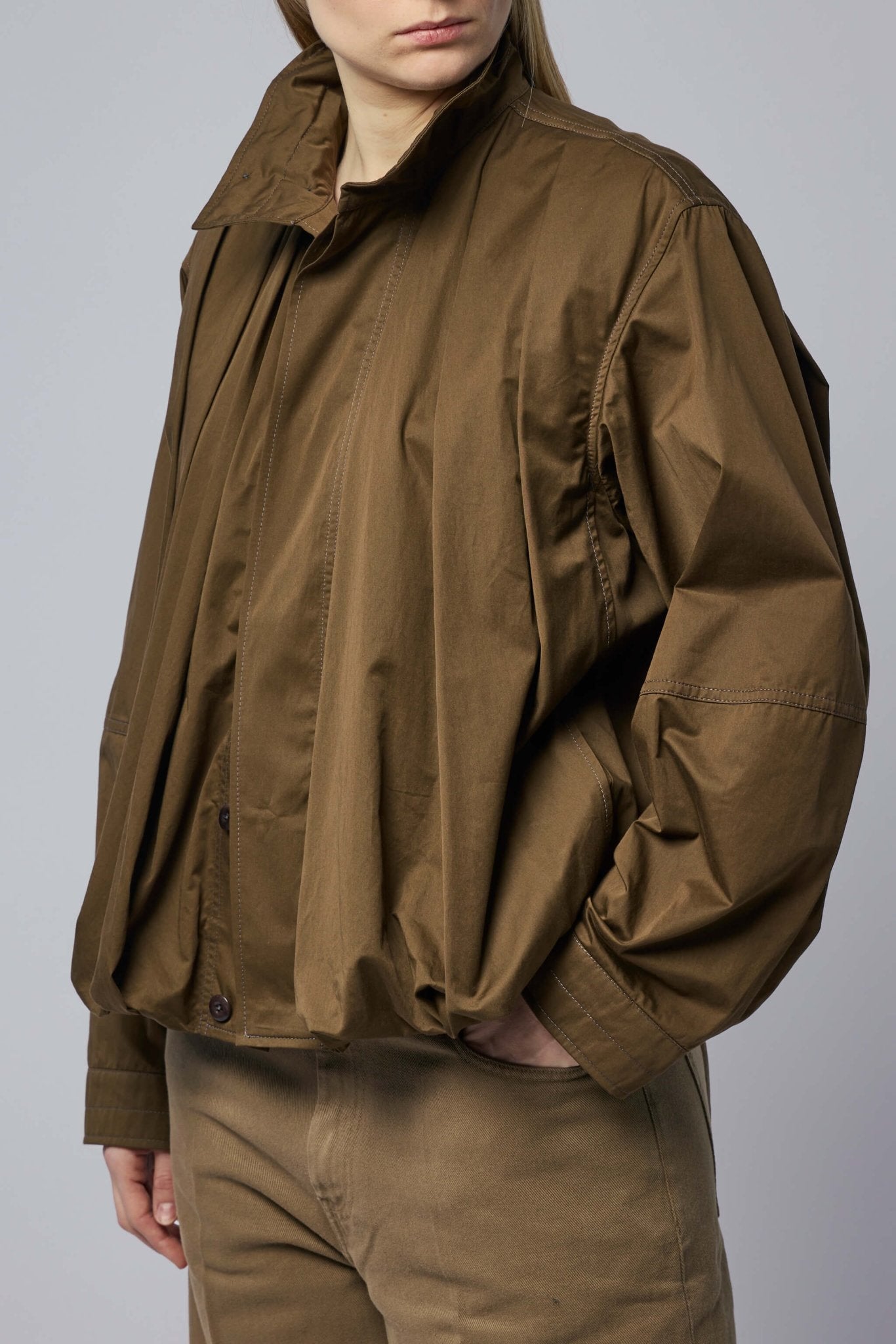 Soft Pleated Blouson