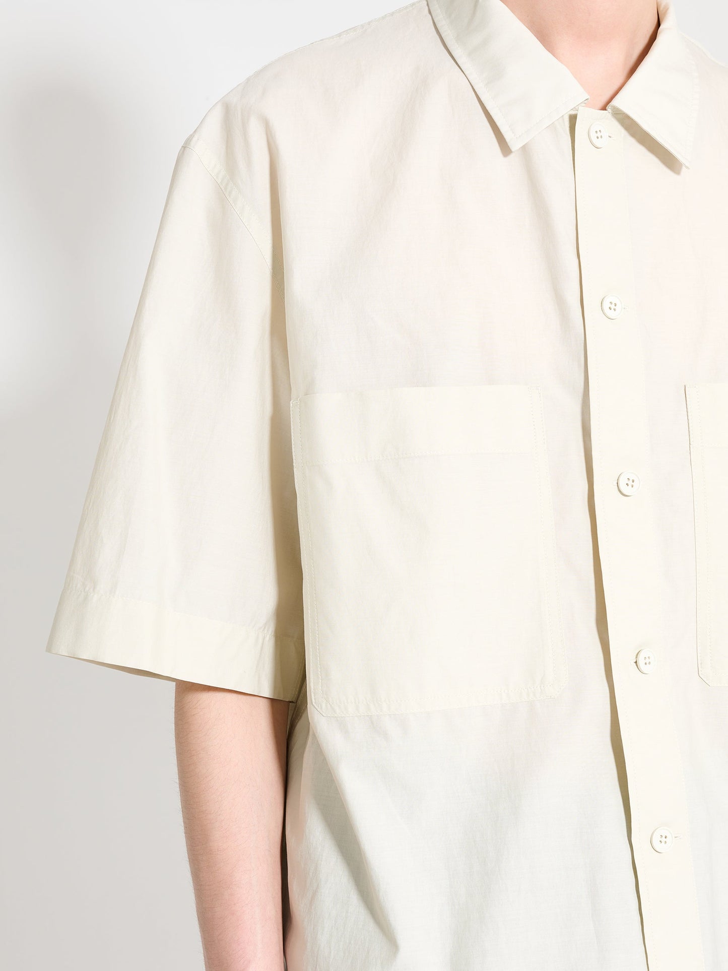Lemaire Short Sleeve Pyjama Shirt Pale Mastic