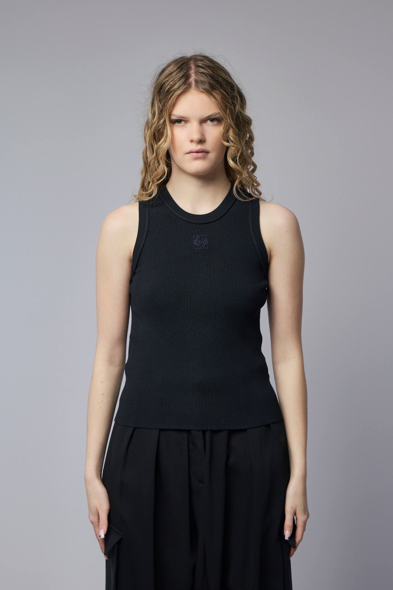 Anagram Tank Top in Stretch Viscose