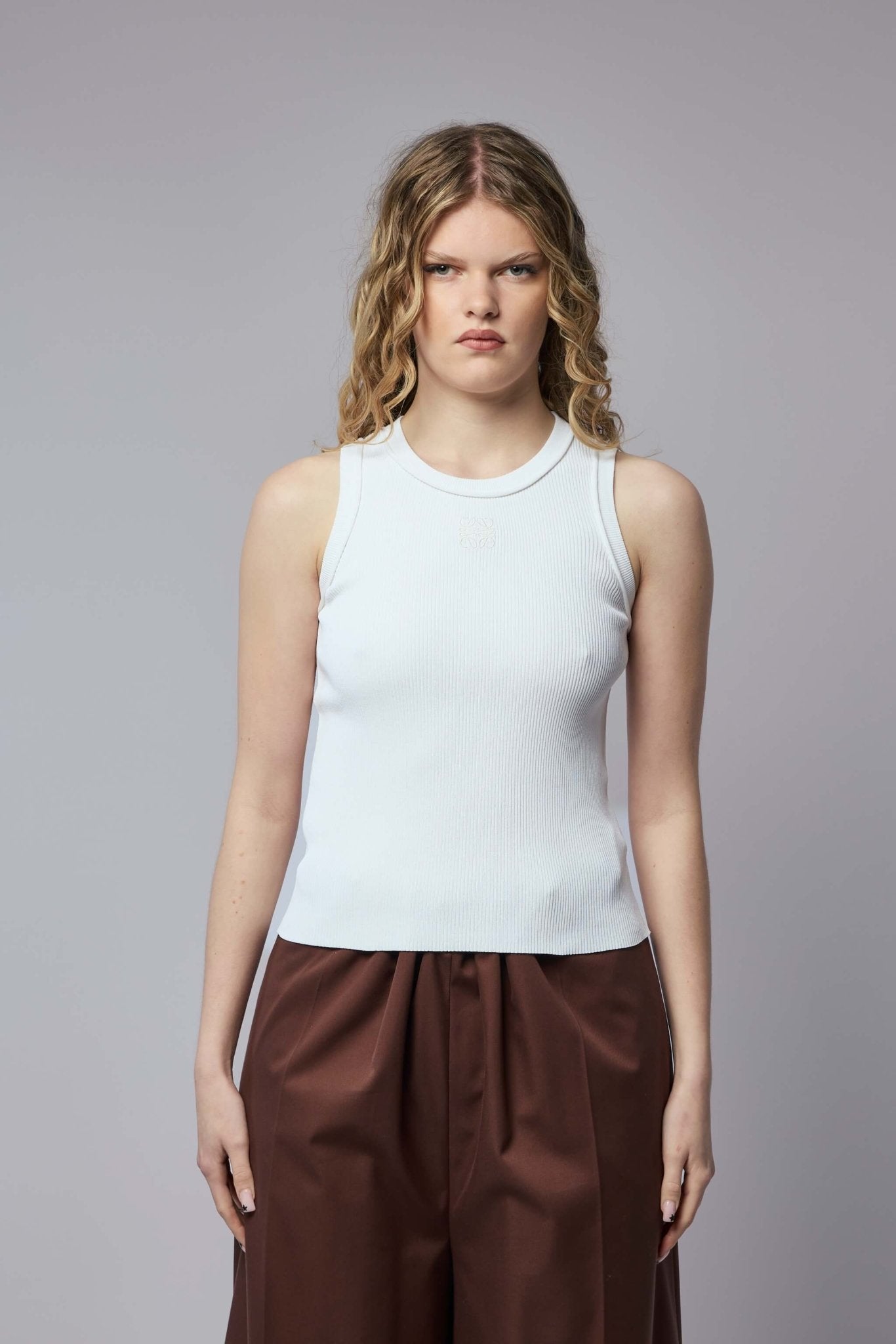 Anagram Tank Top in Stretch Viscose