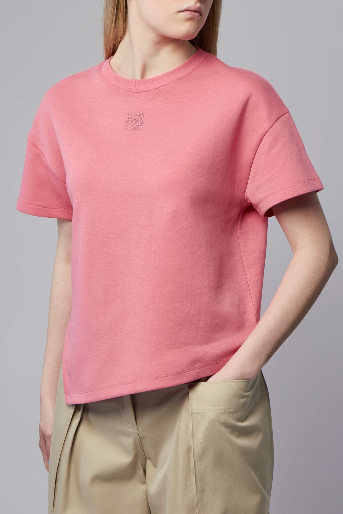 Anagram Asymmetric Cotton-blend Jersey T-shirt
