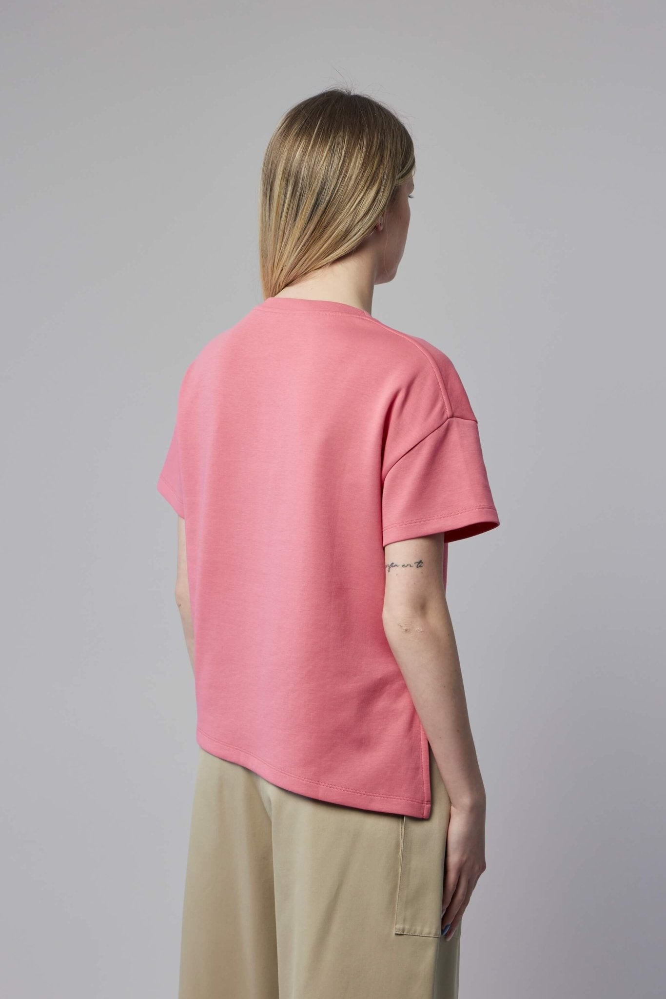Anagram Asymmetric Cotton-blend Jersey T-shirt