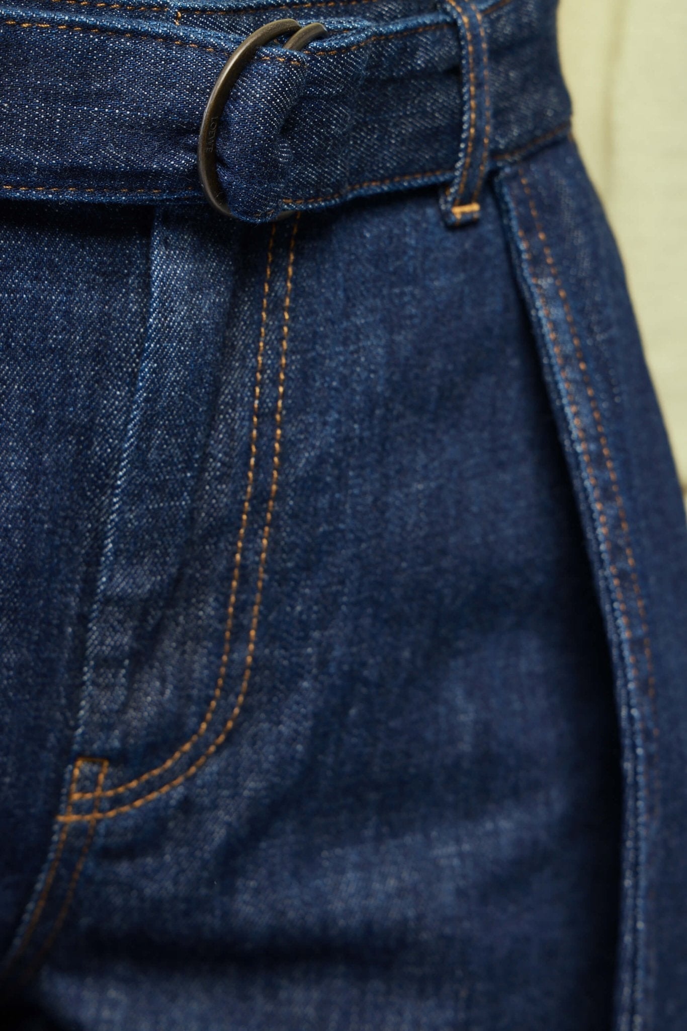 Belted Jeans in Denim