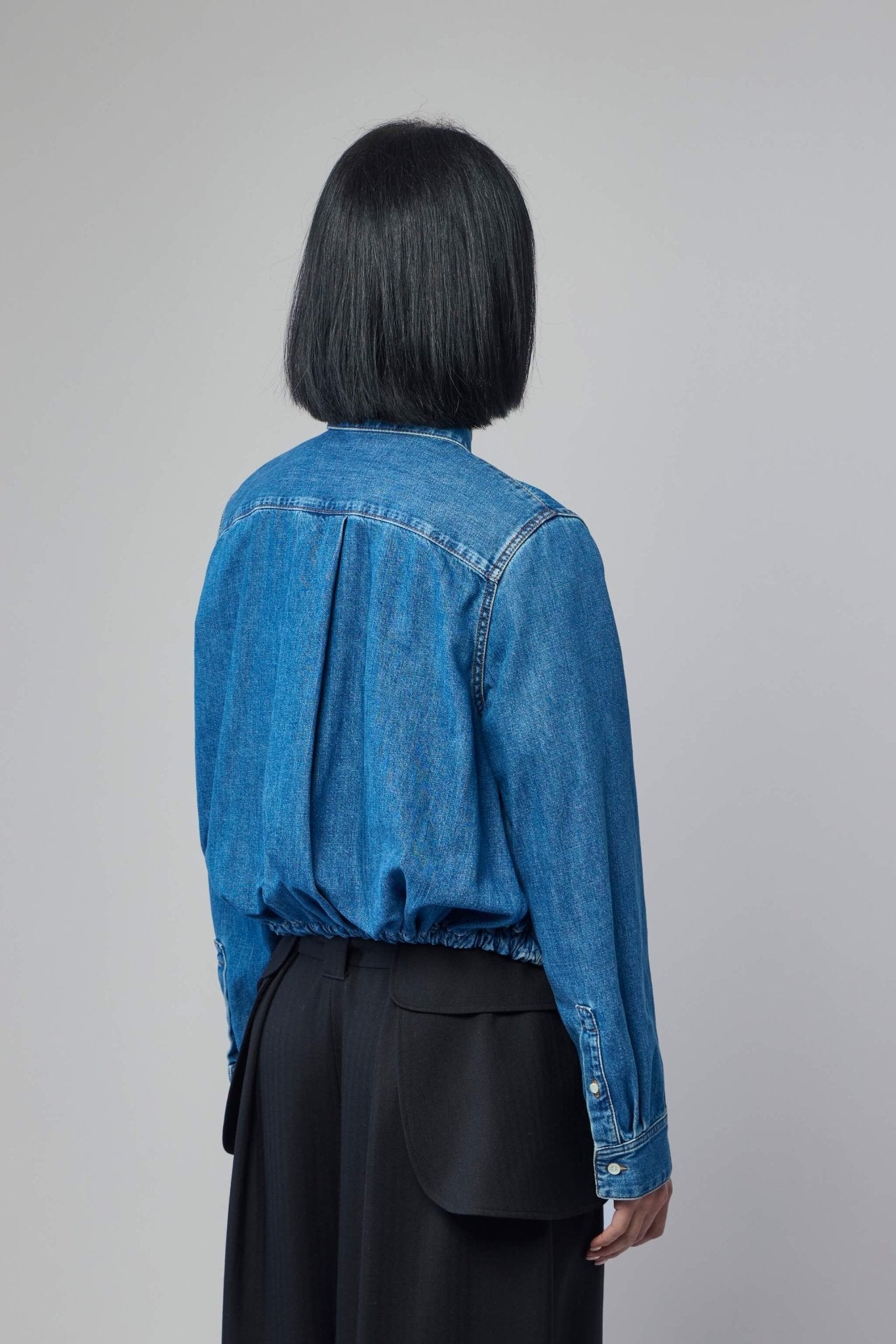 Belted Shirt in Denim