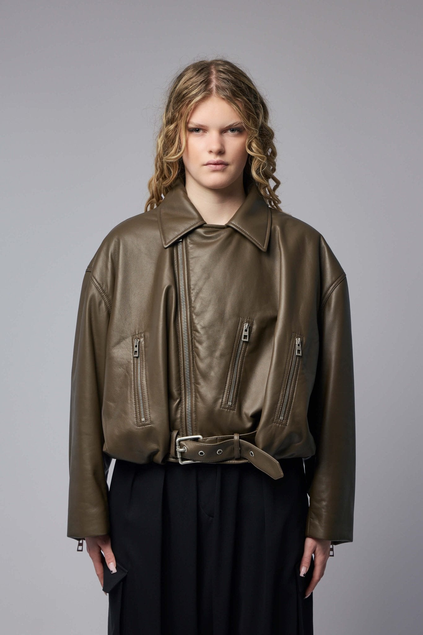 Biker Jacket in Nappa Lambskin