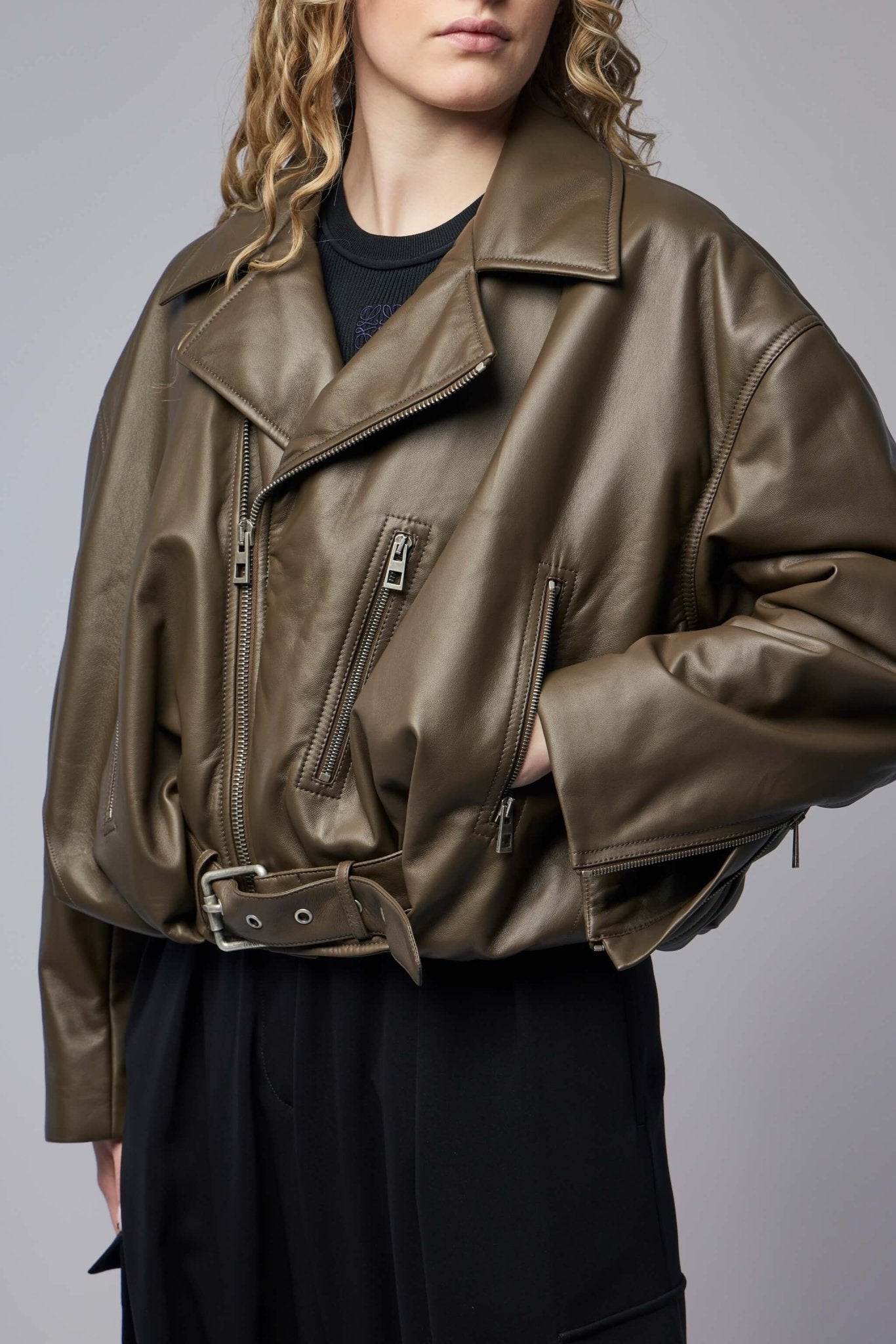 Biker Jacket in Nappa Lambskin