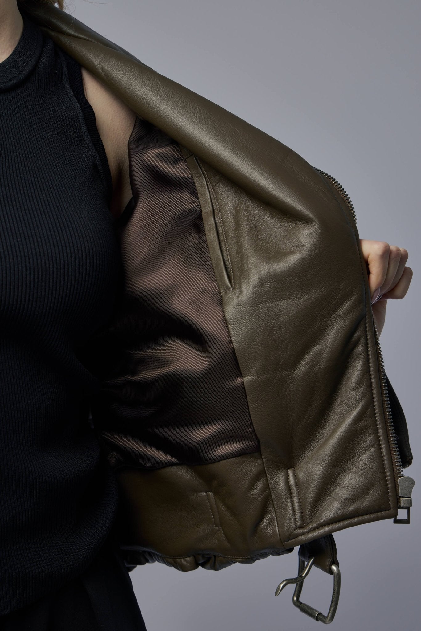 Biker Jacket in Nappa Lambskin