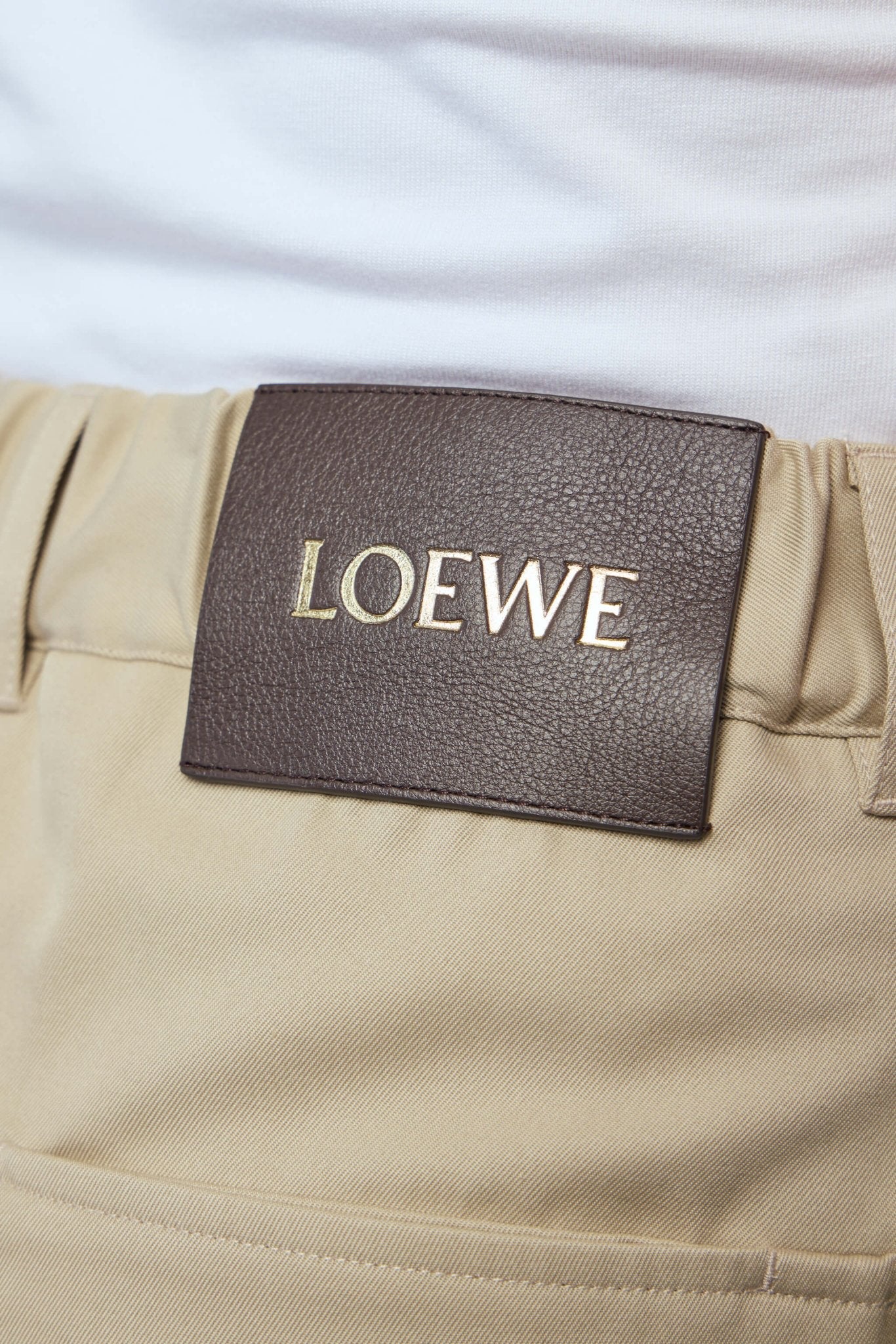 Cropped Trousers in Cotton and Silk