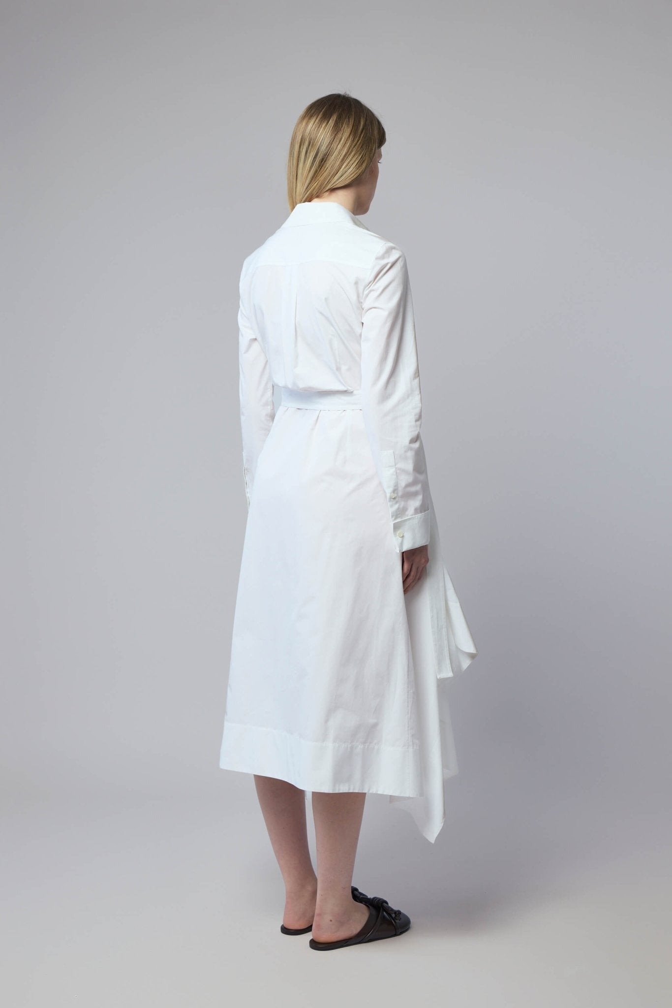 Draped Dress in Cotton