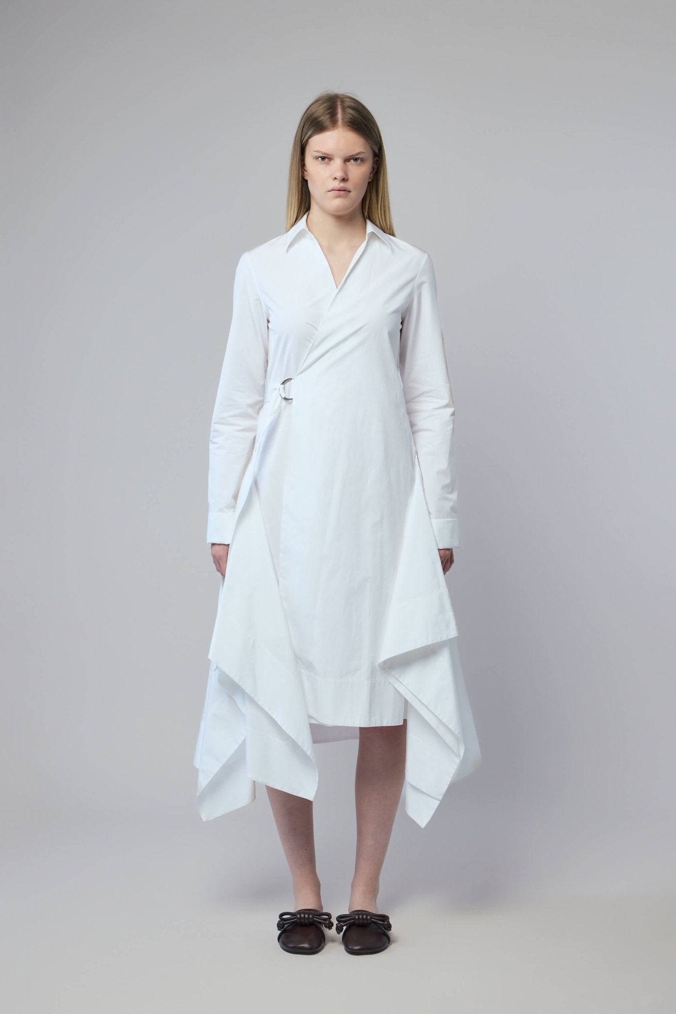 Draped Dress in Cotton