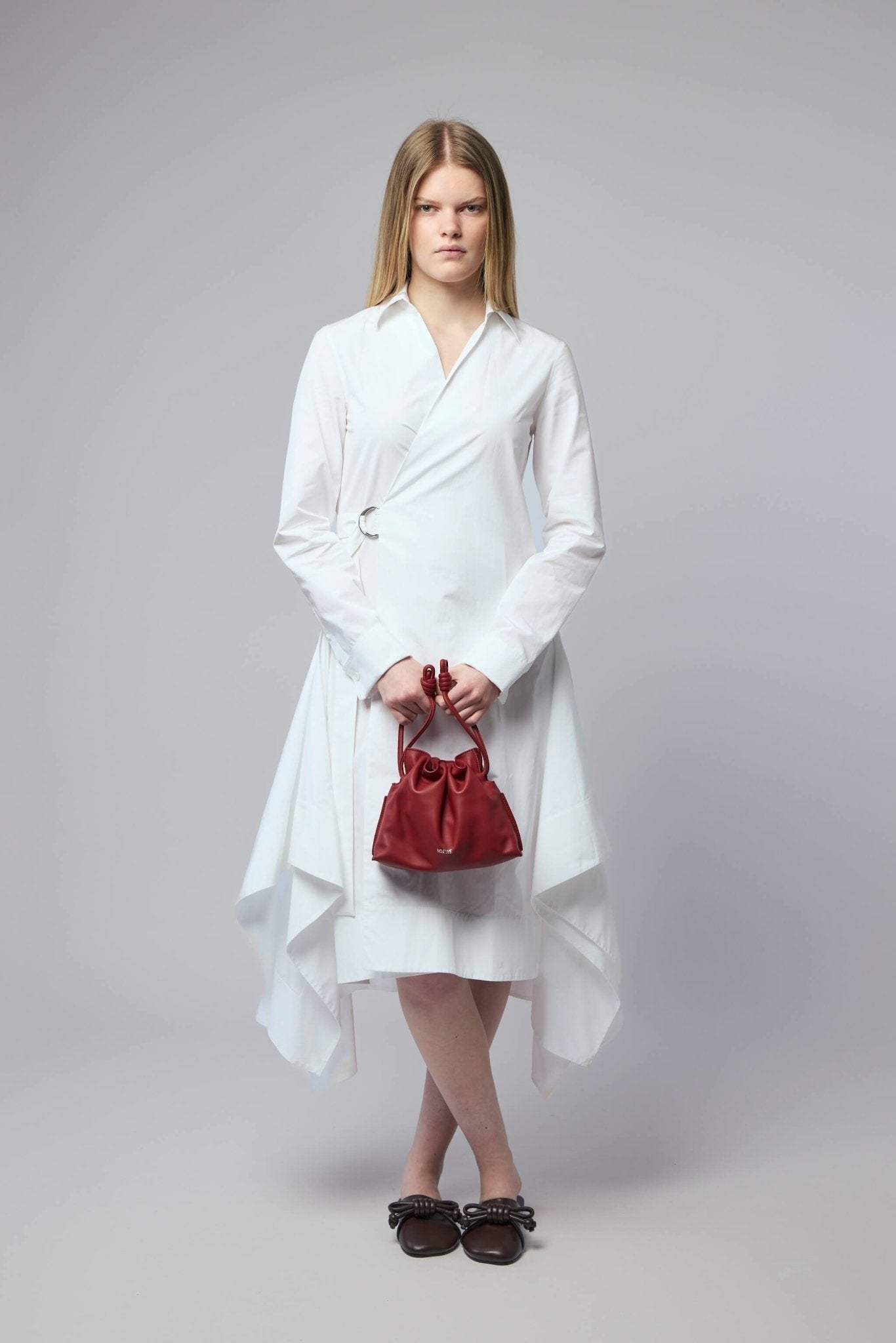 Draped Dress in Cotton