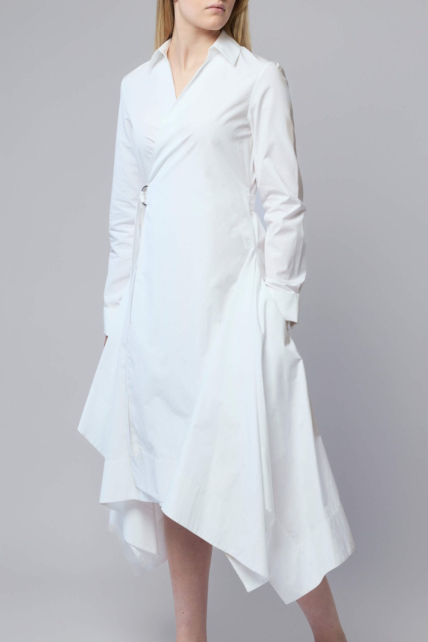 Draped Dress in Cotton