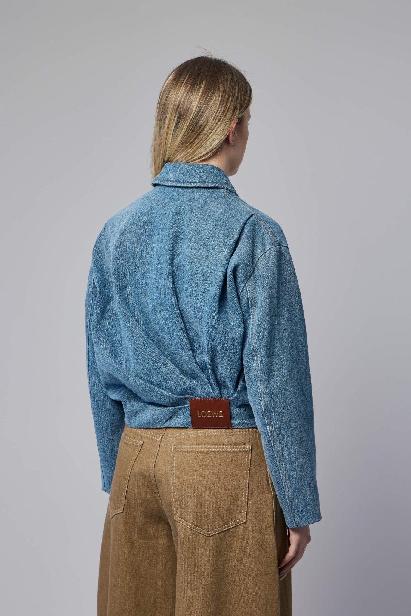 Draped Jacket in Denim